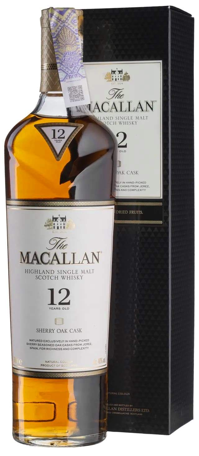 Купити віскі Macallan Sherry Oak 12 років в Україні та Києві